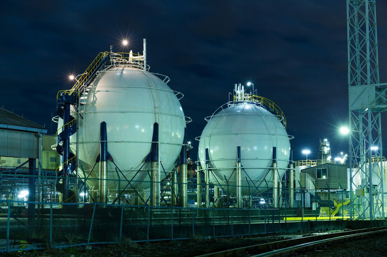 gas storage tanks